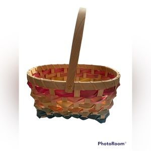 Way To Celebrate Wicker Rainbow Easter/Decorative    Basket W/ Handle The Moves